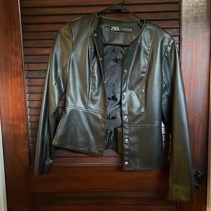 Zara leather jacket